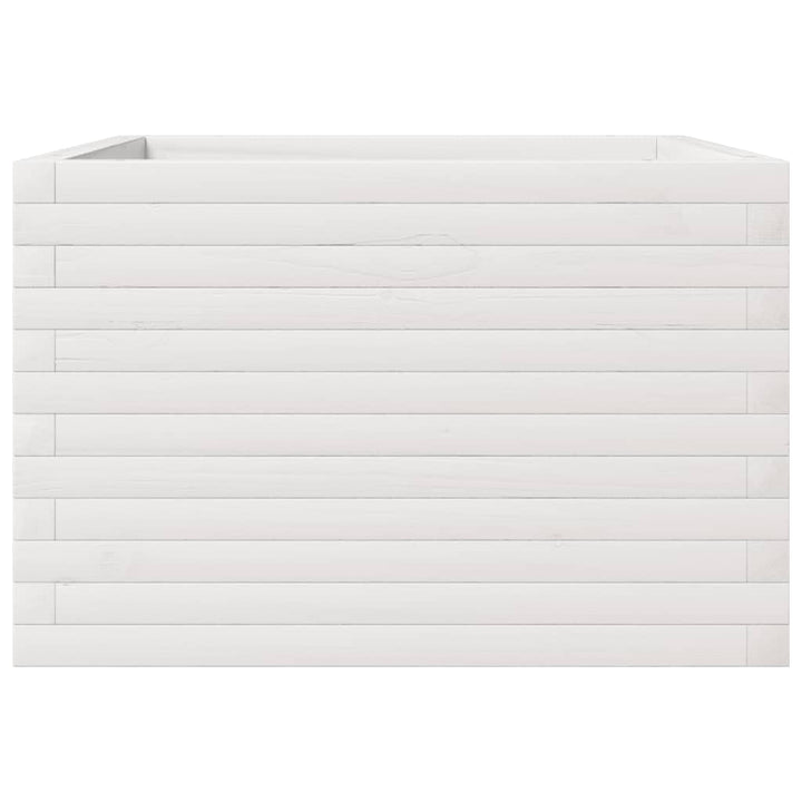 plantekasse 70x70x45,5 cm massivt fyrretræ hvid