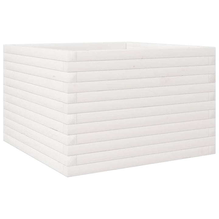 plantekasse 70x70x45,5 cm massivt fyrretræ hvid