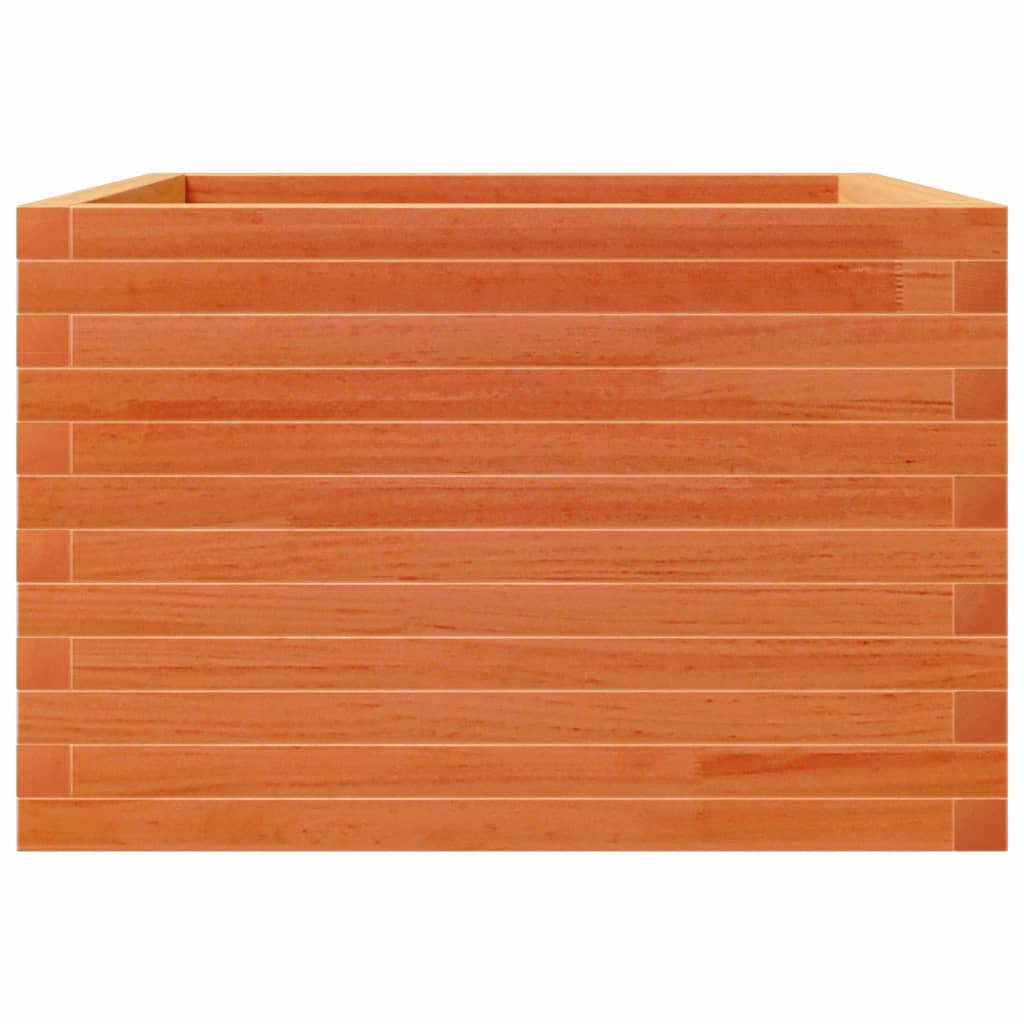 plantekasse 70x70x45,5 cm massivt fyrretræ gyldenbrun