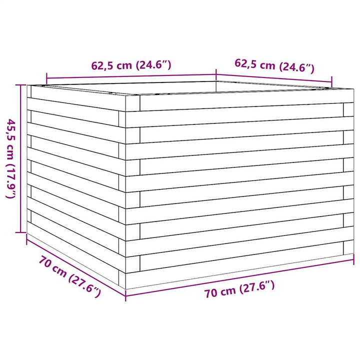 plantekasse 70x70x45,5 cm massivt douglasgran