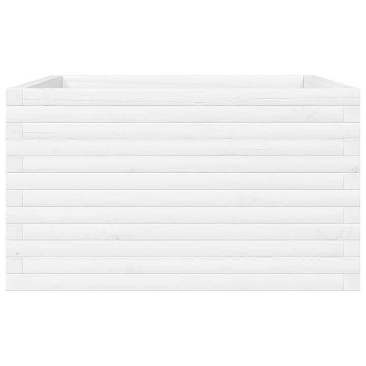 plantekasse 80x80x45,5 cm massivt fyrretræ hvid