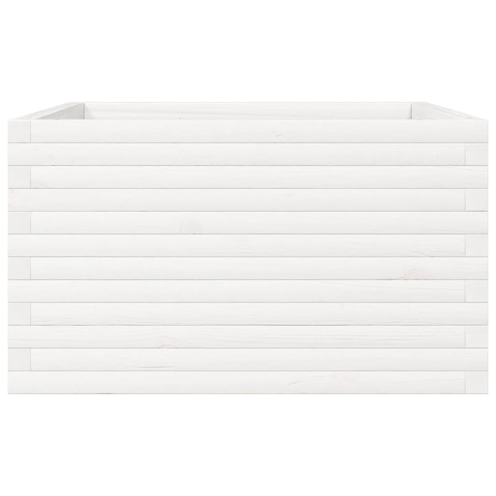 plantekasse 80x80x45,5 cm massivt fyrretræ hvid