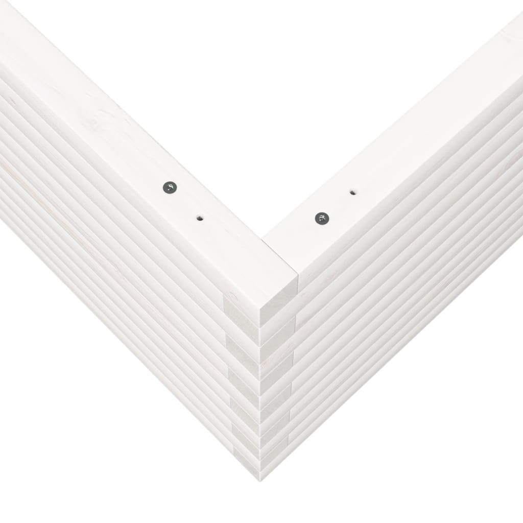 plantekasse 80x80x45,5 cm massivt fyrretræ hvid