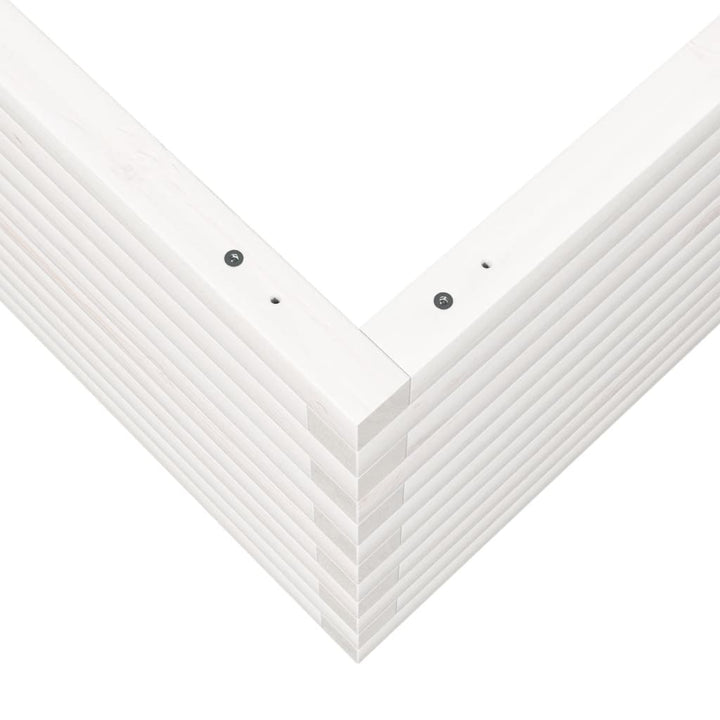 plantekasse 80x80x45,5 cm massivt fyrretræ hvid