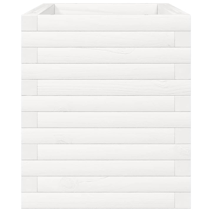 plantekasse 70x40x45,5 cm massivt fyrretræ hvid