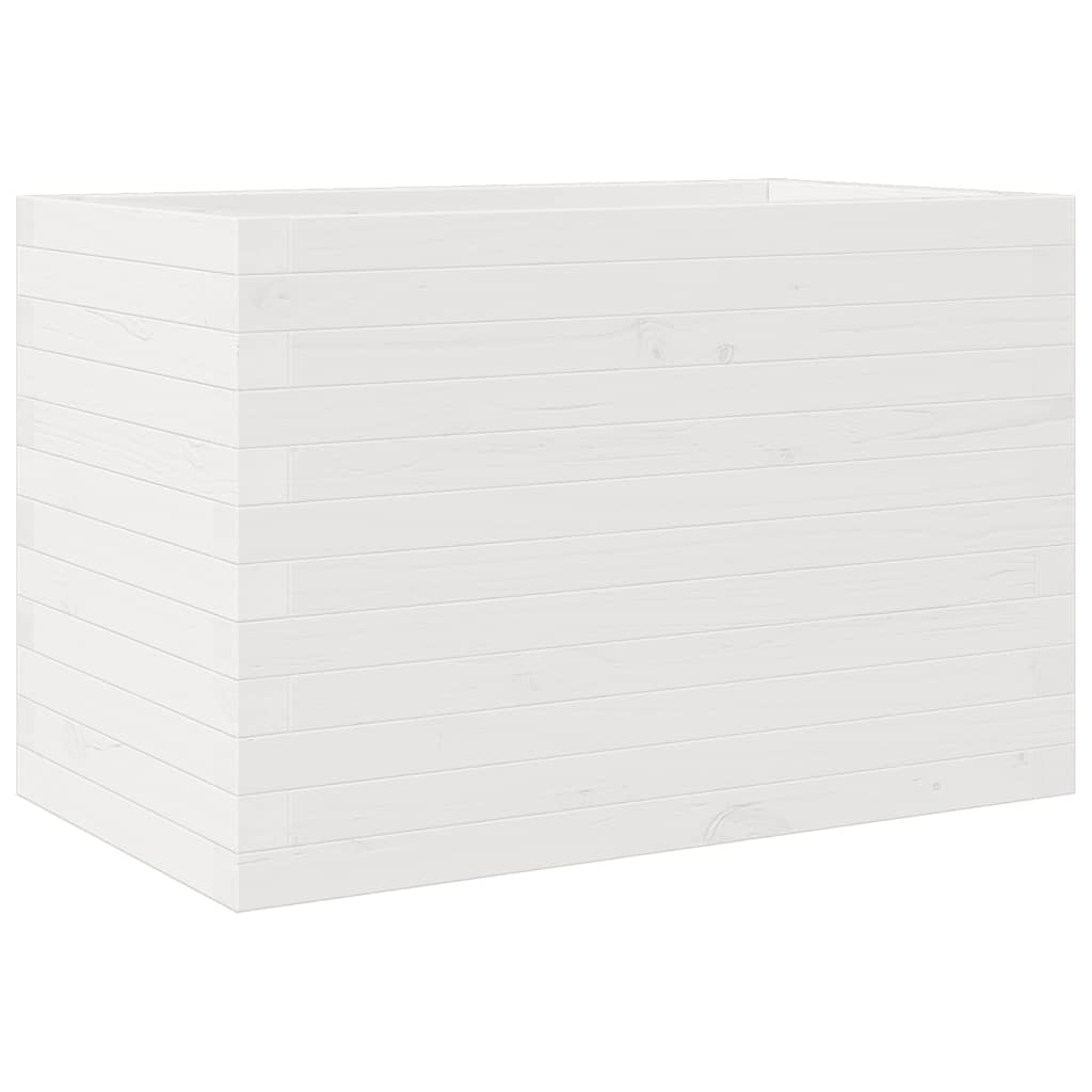 plantekasse 70x40x45,5 cm massivt fyrretræ hvid