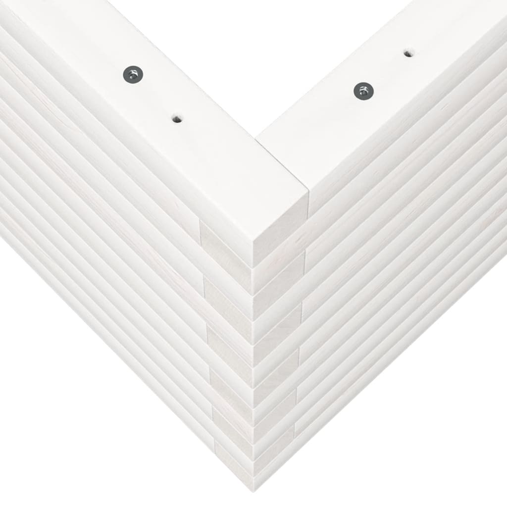 plantekasse 70x40x45,5 cm massivt fyrretræ hvid