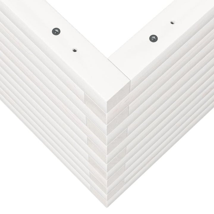 plantekasse 70x40x45,5 cm massivt fyrretræ hvid