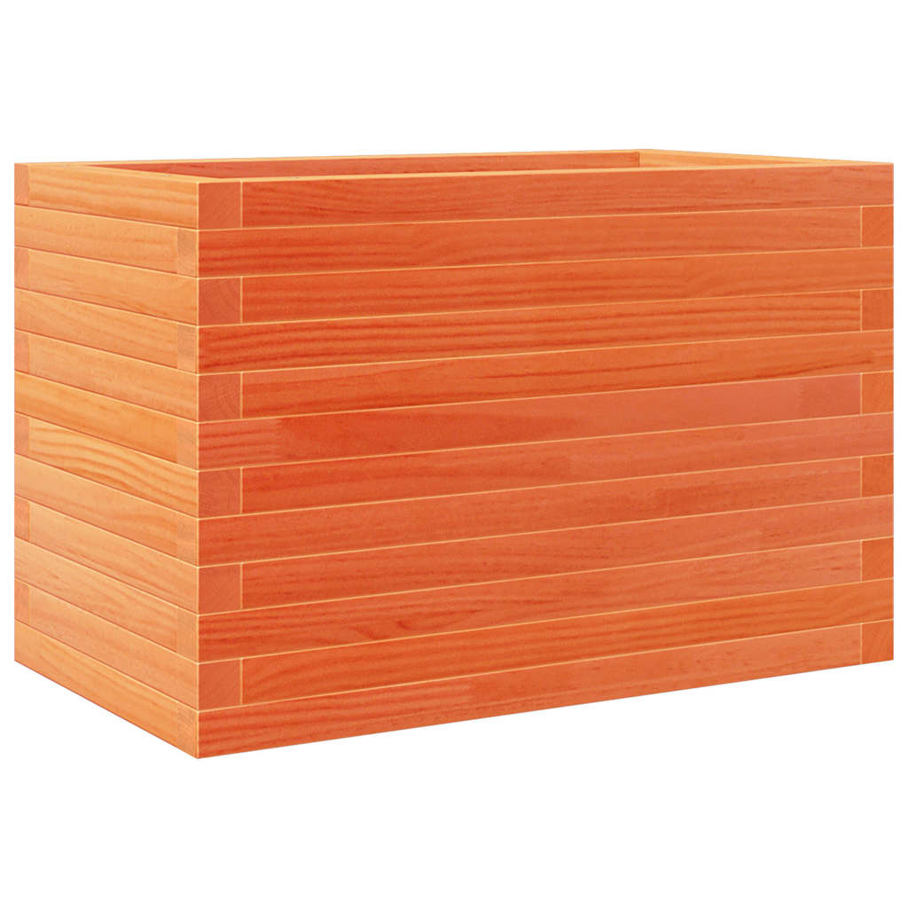plantekasse 70x40x45,5 cm massivt fyrretræ gyldenbrun