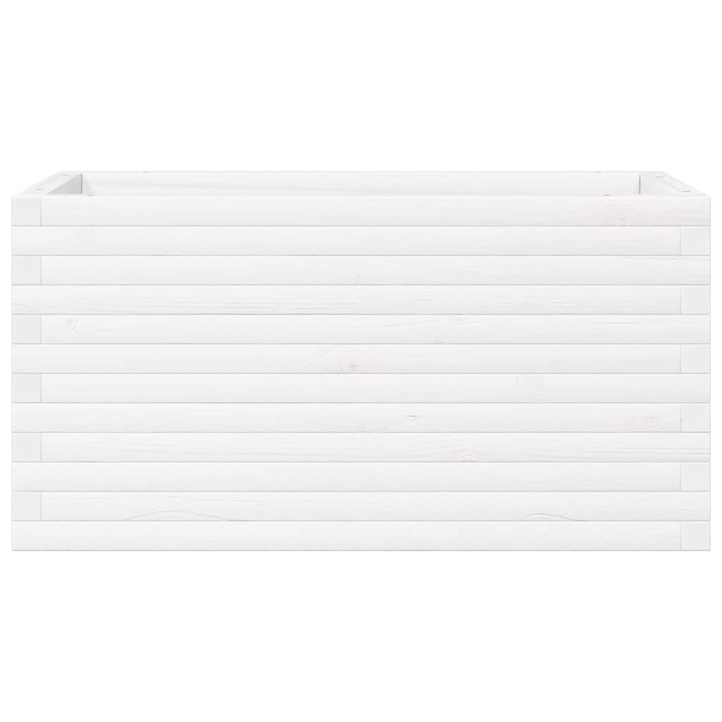plantekasse 90x40x45,5 cm massivt fyrretræ hvid