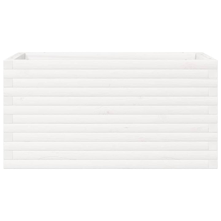 plantekasse 90x40x45,5 cm massivt fyrretræ hvid