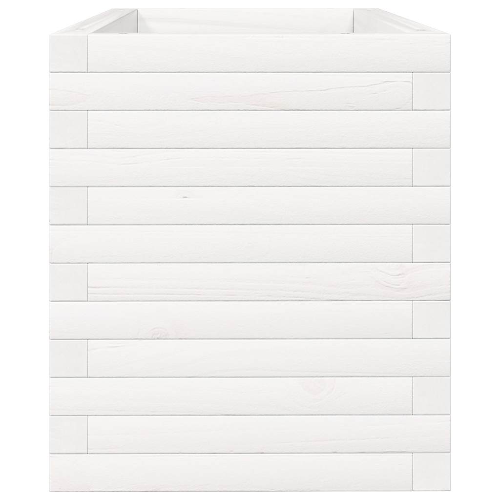 plantekasse 90x40x45,5 cm massivt fyrretræ hvid