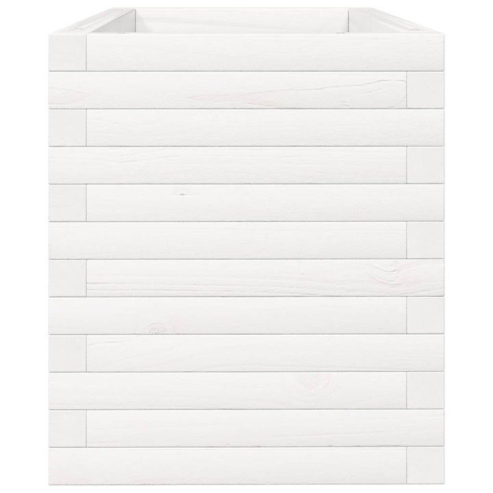 plantekasse 90x40x45,5 cm massivt fyrretræ hvid
