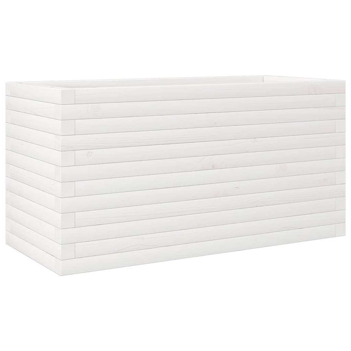 plantekasse 90x40x45,5 cm massivt fyrretræ hvid
