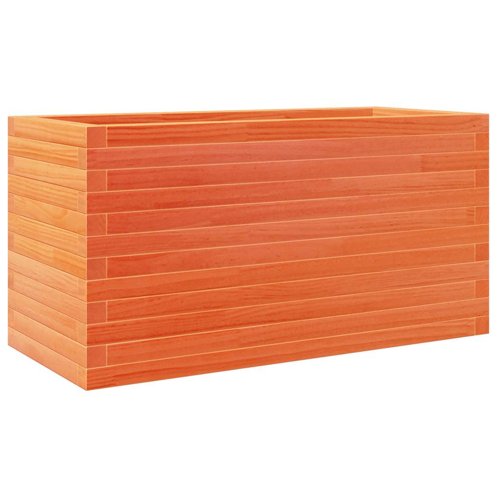 plantekasse 90x40x45,5 cm massivt fyrretræ gyldenbrun