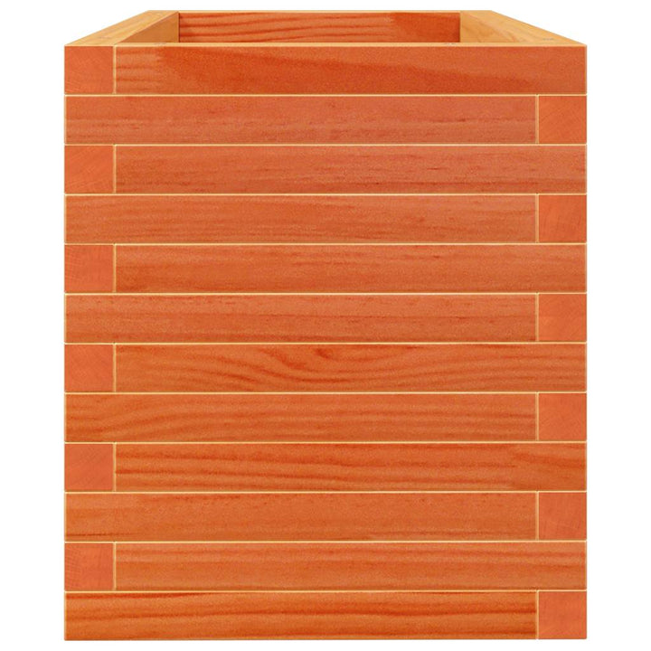 plantekasse 90x40x45,5 cm massivt fyrretræ gyldenbrun