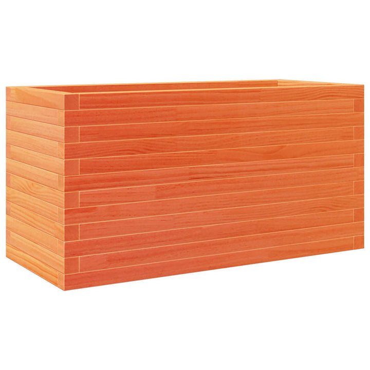 plantekasse 90x40x45,5 cm massivt fyrretræ gyldenbrun