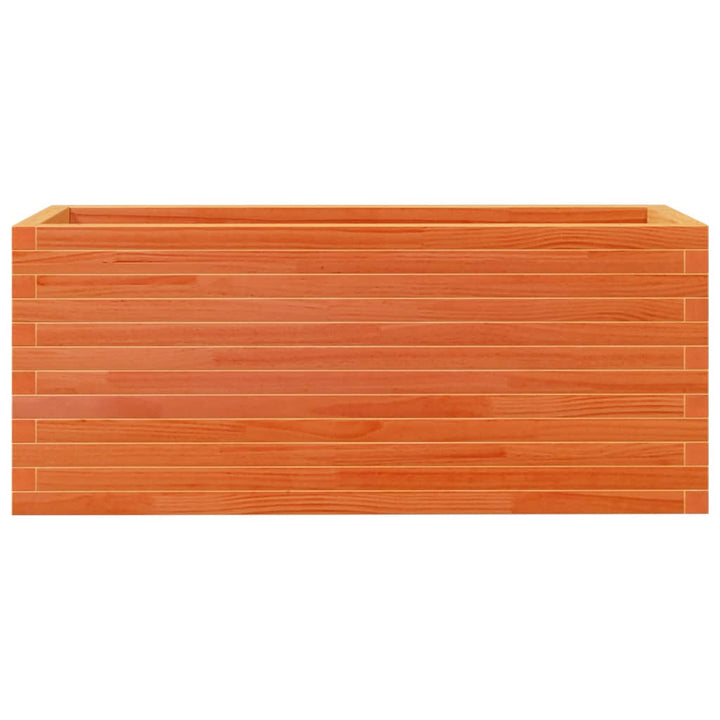 plantekasse 110x40x45,5 cm massivt fyrretræ gyldenbrun