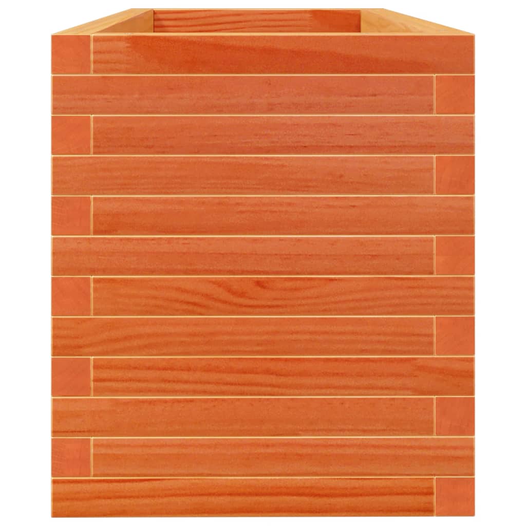 plantekasse 110x40x45,5 cm massivt fyrretræ gyldenbrun