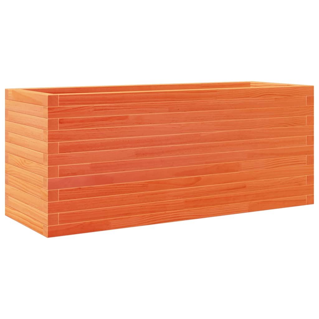 plantekasse 110x40x45,5 cm massivt fyrretræ gyldenbrun
