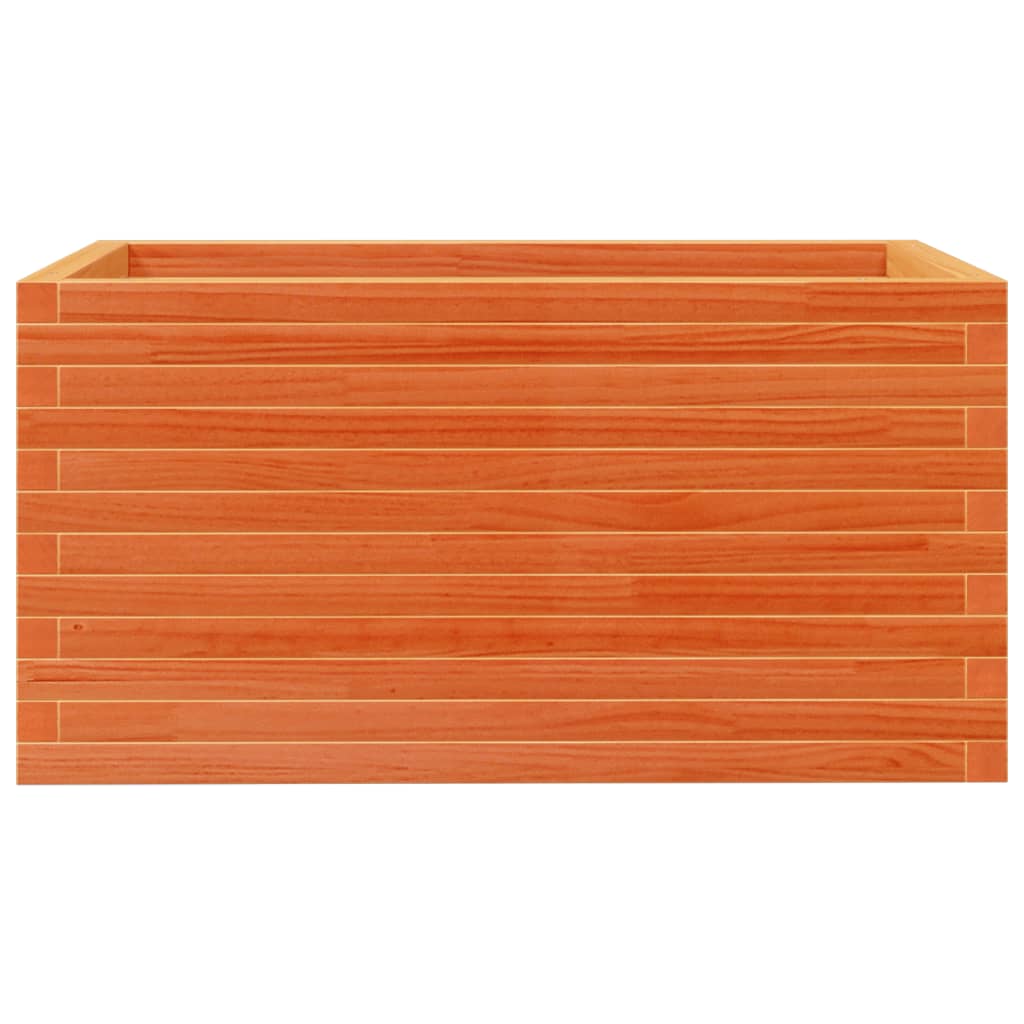 plantekasse 90x60x45,5 cm massivt fyrretræ gyldenbrun