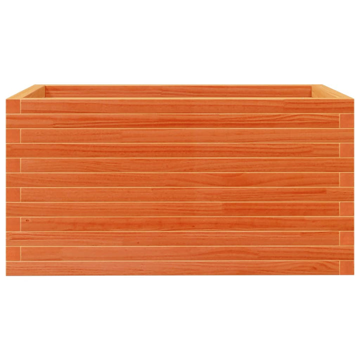 plantekasse 90x60x45,5 cm massivt fyrretræ gyldenbrun