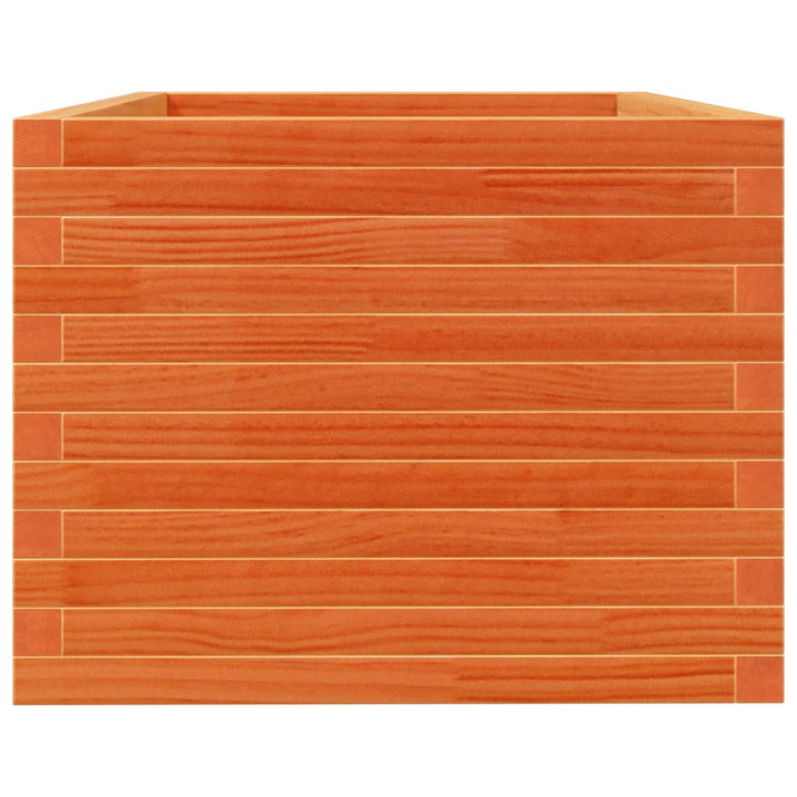 plantekasse 90x60x45,5 cm massivt fyrretræ gyldenbrun