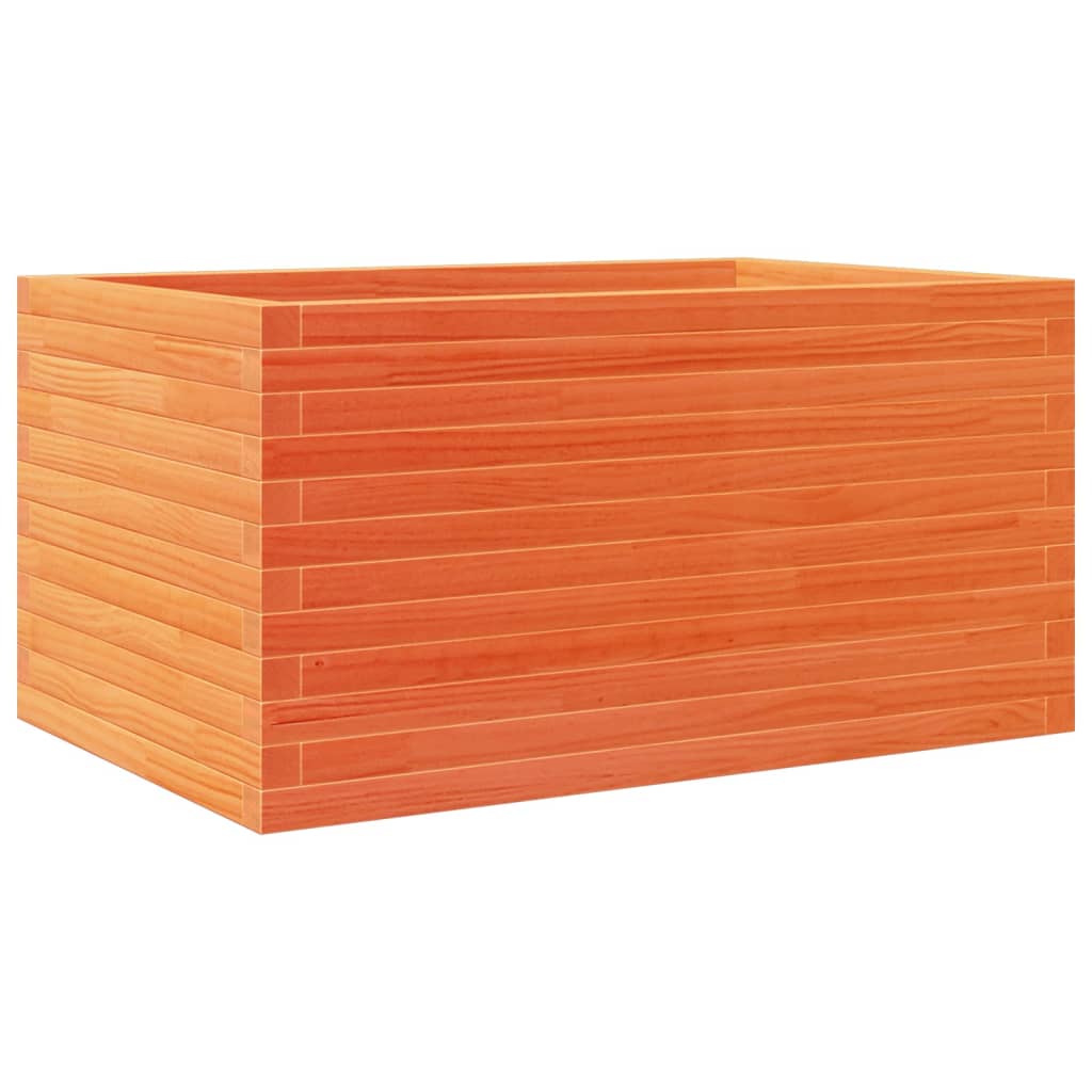 plantekasse 90x60x45,5 cm massivt fyrretræ gyldenbrun