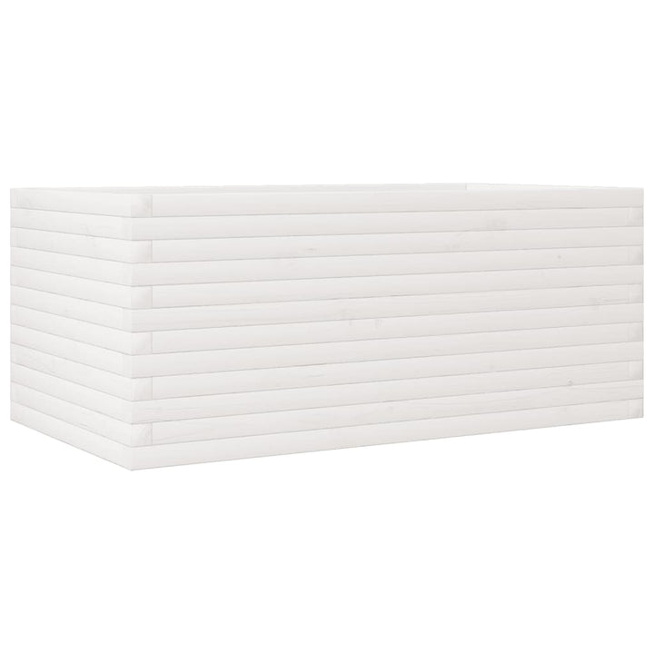 plantekasse 110x60x45,5 cm massivt fyrretræ hvid