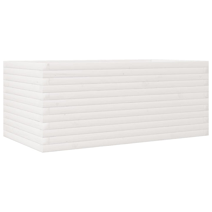 plantekasse 110x60x45,5 cm massivt fyrretræ hvid