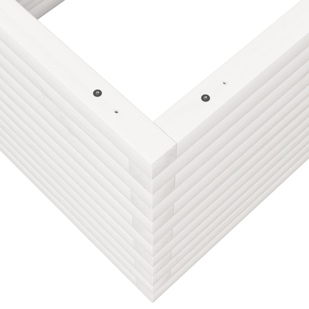 plantekasse 110x60x45,5 cm massivt fyrretræ hvid