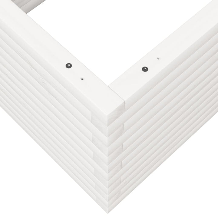 plantekasse 110x60x45,5 cm massivt fyrretræ hvid