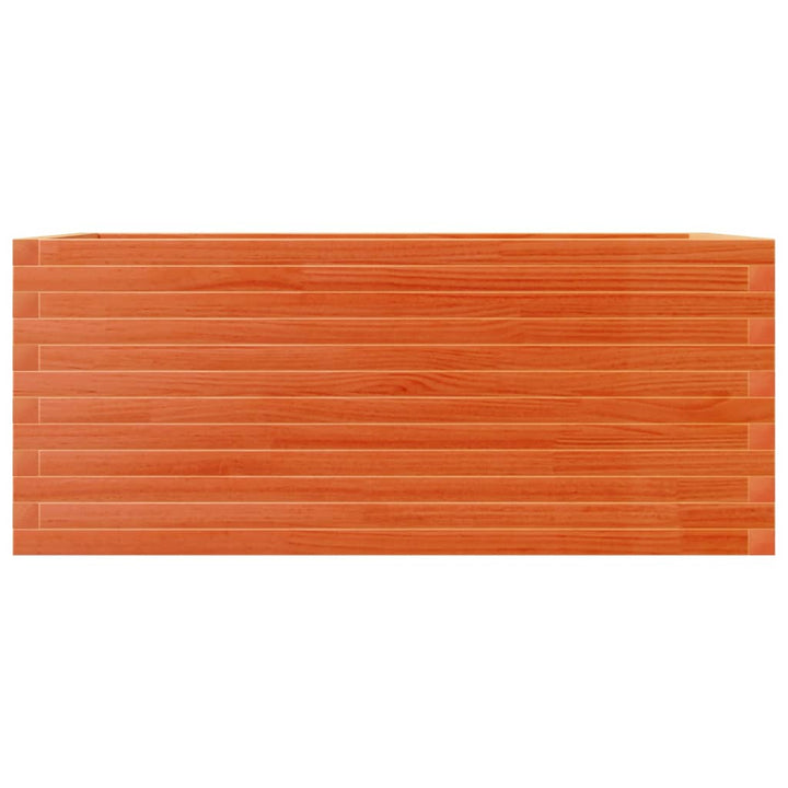 plantekasse 110x60x45,5 cm massivt fyrretræ gyldenbrun