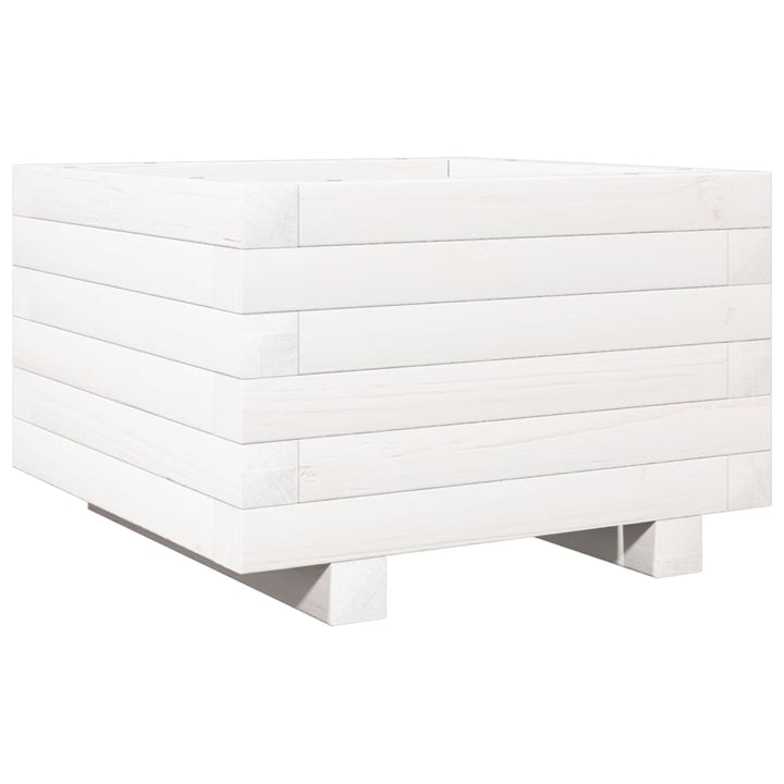 plantekasse 40x40x26,5 cm massivt fyrretræ hvid