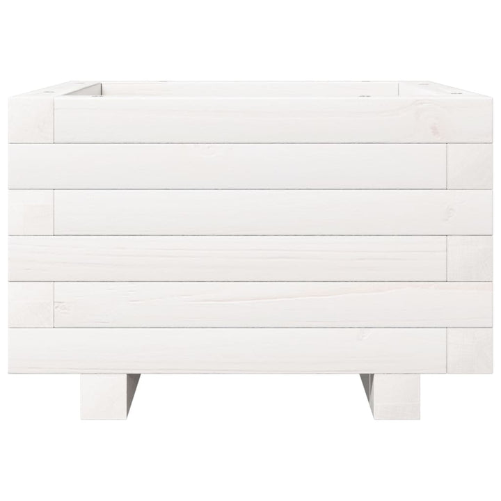 plantekasse 40x40x26,5 cm massivt fyrretræ hvid