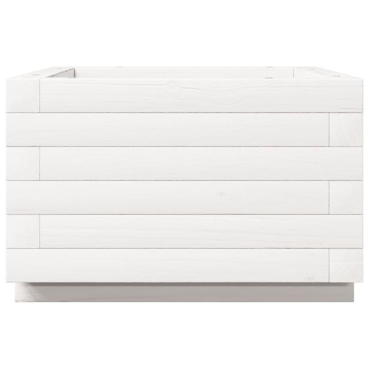 plantekasse 40x40x26,5 cm massivt fyrretræ hvid