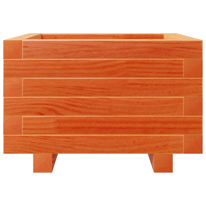 plantekasse 40x40x26,5 cm massivt fyrretræ gyldenbrun