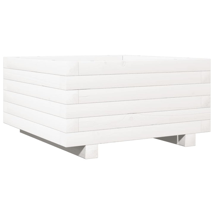 plantekasse 50x50x26,5 cm massivt fyrretræ hvid