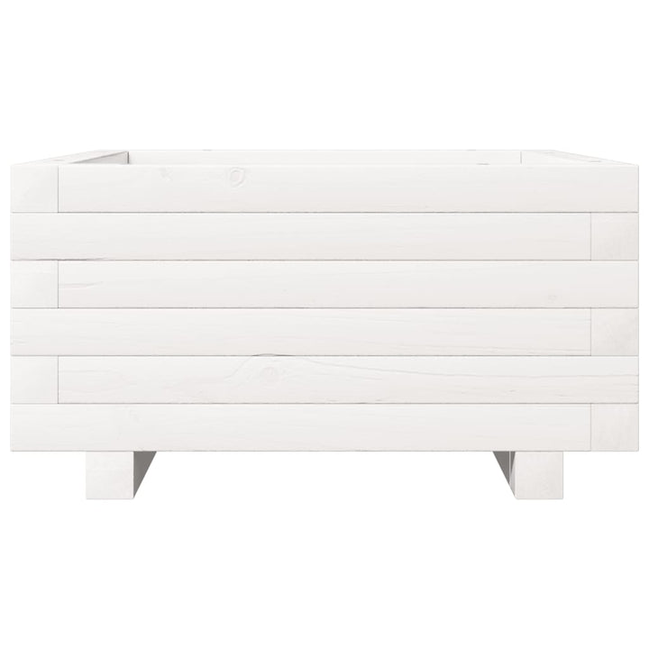 plantekasse 50x50x26,5 cm massivt fyrretræ hvid