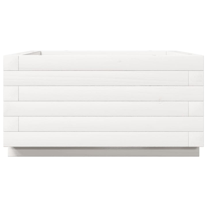plantekasse 50x50x26,5 cm massivt fyrretræ hvid