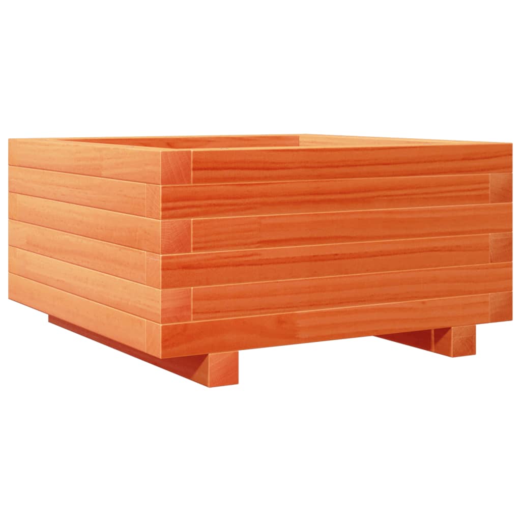 plantekasse 50x50x26,5 cm massivt fyrretræ gyldenbrun