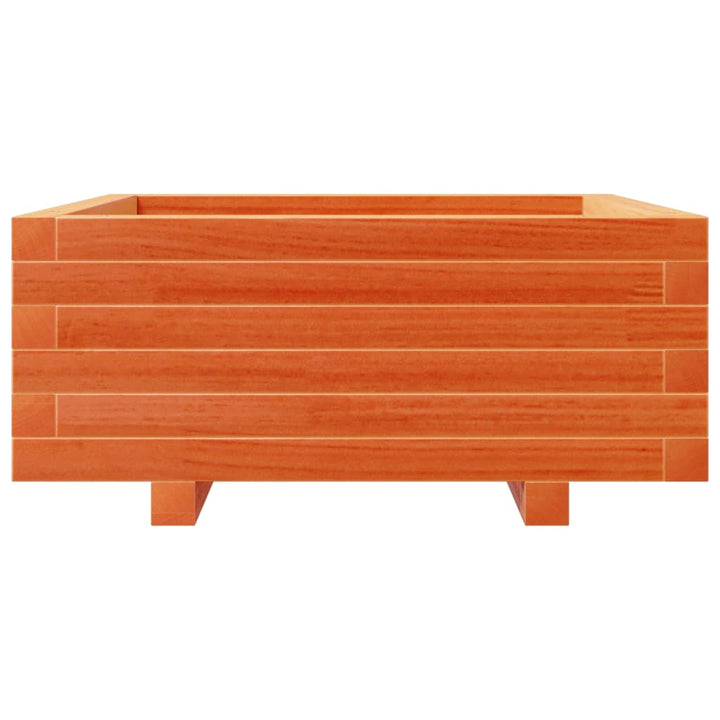 plantekasse 60x60x26,5 cm massivt fyrretræ gyldenbrun