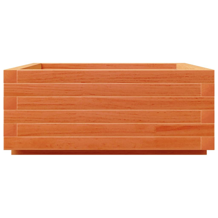 plantekasse 60x60x26,5 cm massivt fyrretræ gyldenbrun