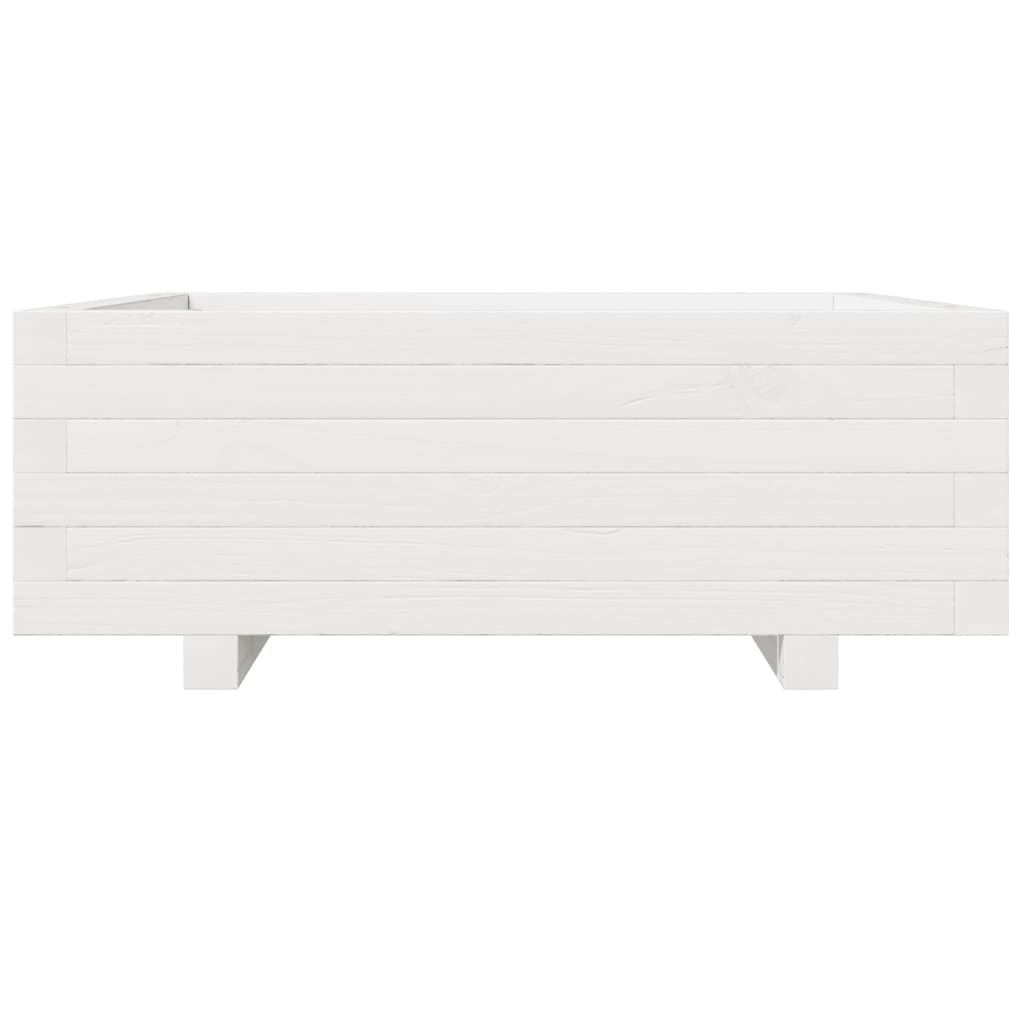 plantekasse 70x70x26,5 cm massivt fyrretræ hvid