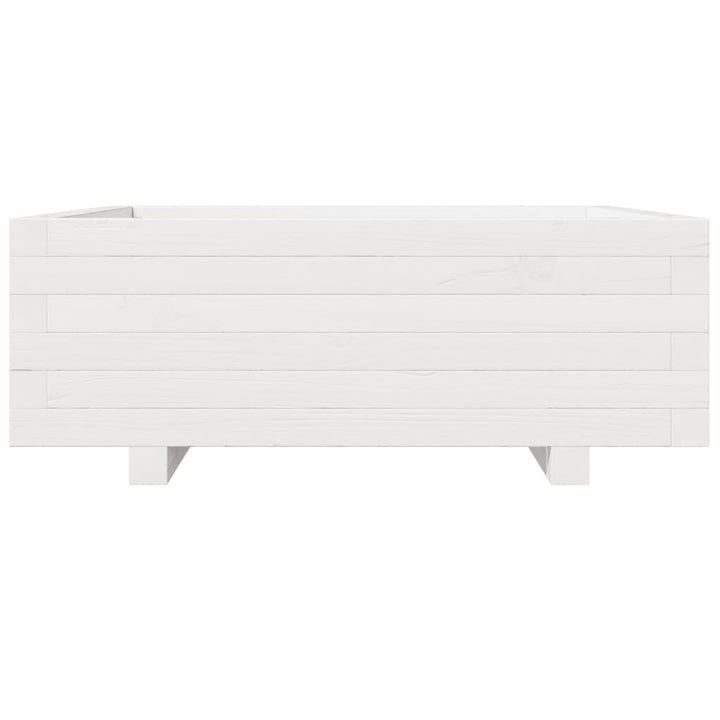 plantekasse 70x70x26,5 cm massivt fyrretræ hvid