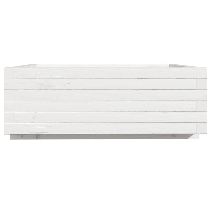plantekasse 70x70x26,5 cm massivt fyrretræ hvid