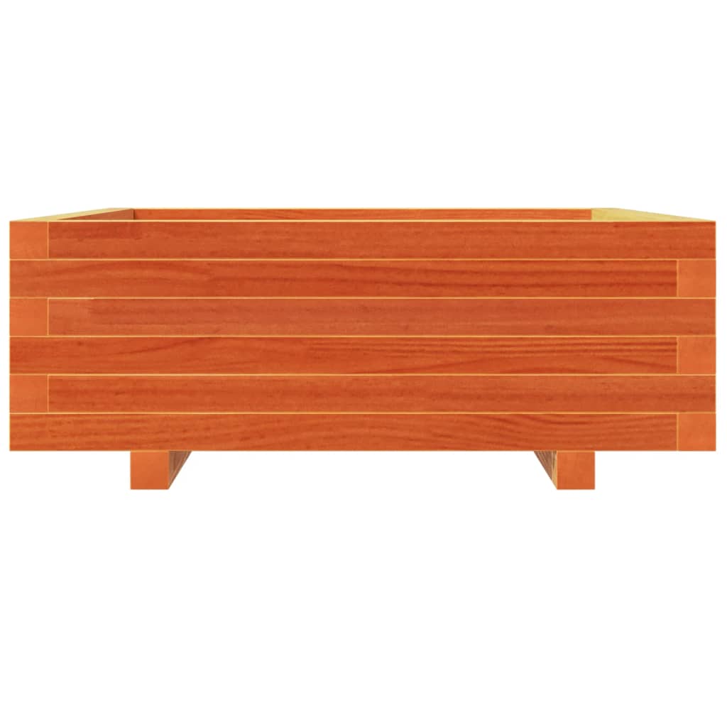 plantekasse 70x70x26,5 cm massivt fyrretræ gyldenbrun
