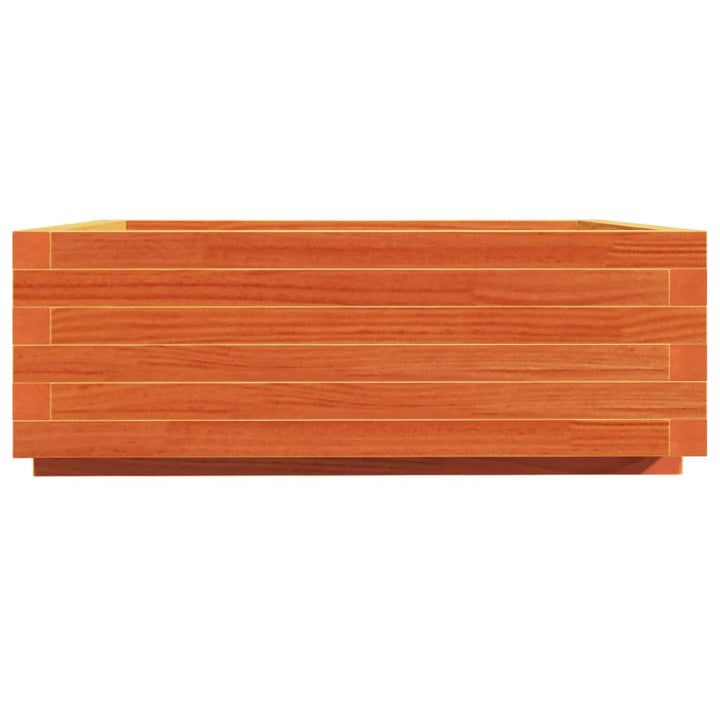 plantekasse 70x70x26,5 cm massivt fyrretræ gyldenbrun