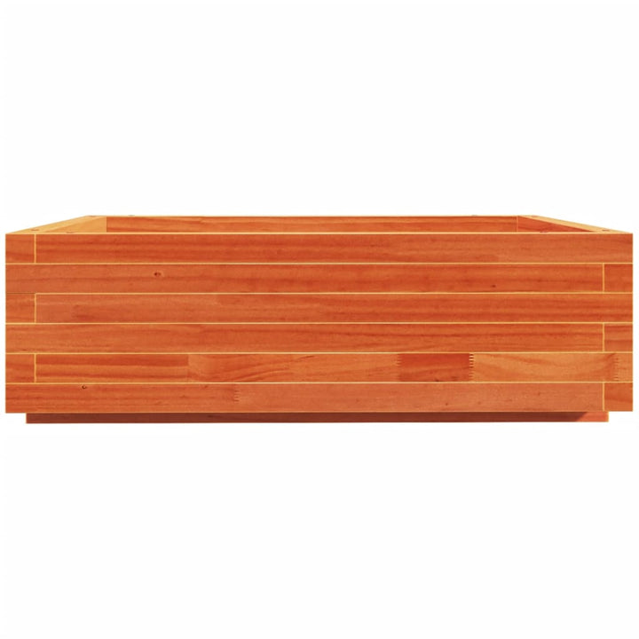 plantekasse 80x80x26,5 cm massivt fyrretræ gyldenbrun