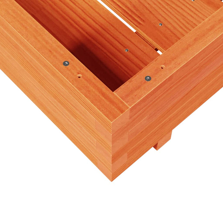 plantekasse 80x80x26,5 cm massivt fyrretræ gyldenbrun